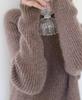Women's High-Neck Striped Wool Sweater – Thick, Soft, Versatile Knit for Autumn/Winter