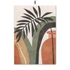 Boho Abstrakt Landschaft Geometrie Berg Regenbogen Sonne Blatt Poster Drucke Wandkunst Leinwand Malerei Wohnzimmer Heimdekor