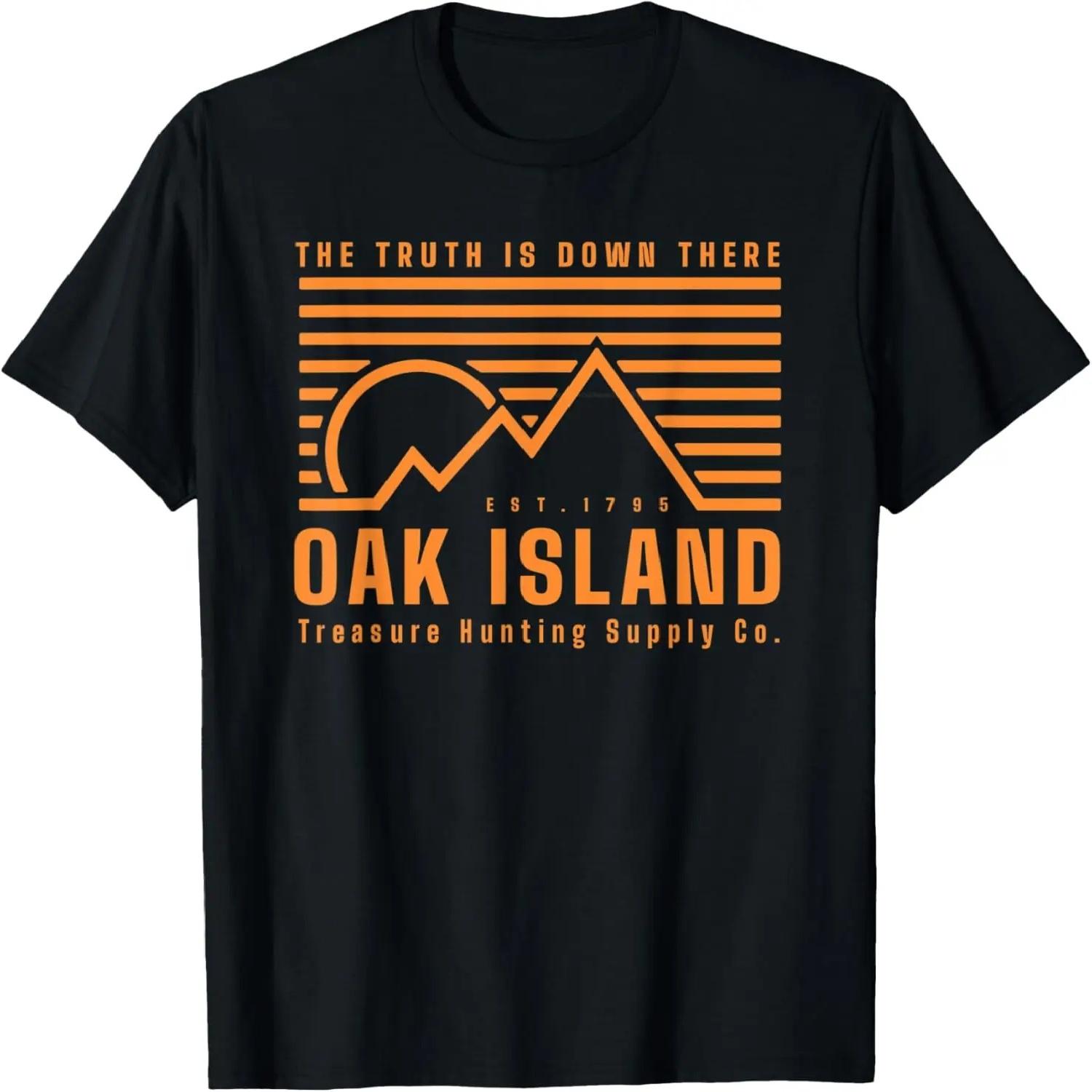Oak Island Vintage Templar Knight Treasure Hunting Gift T-Shirt S