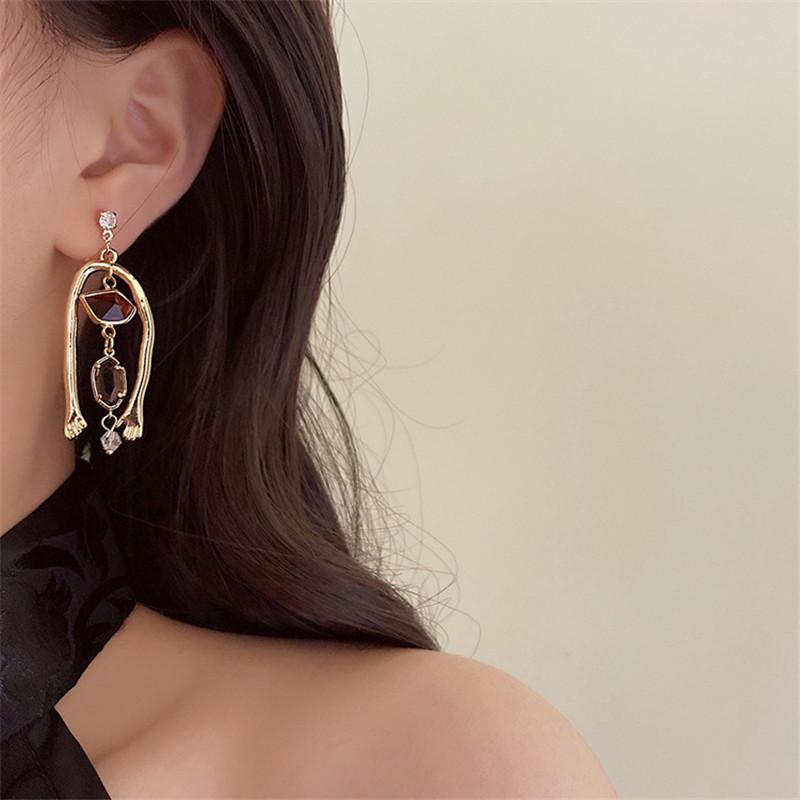Elevate Your Style: Unique Asymmetrical Vintage Earrings - Abstract Art Inspired Perfect Gift For Art Lovers & Fashion Enthusiasts