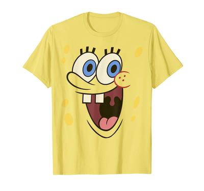Spongebob Schwammkopf T-Shirt mit großem, aufgeregtem Gesicht