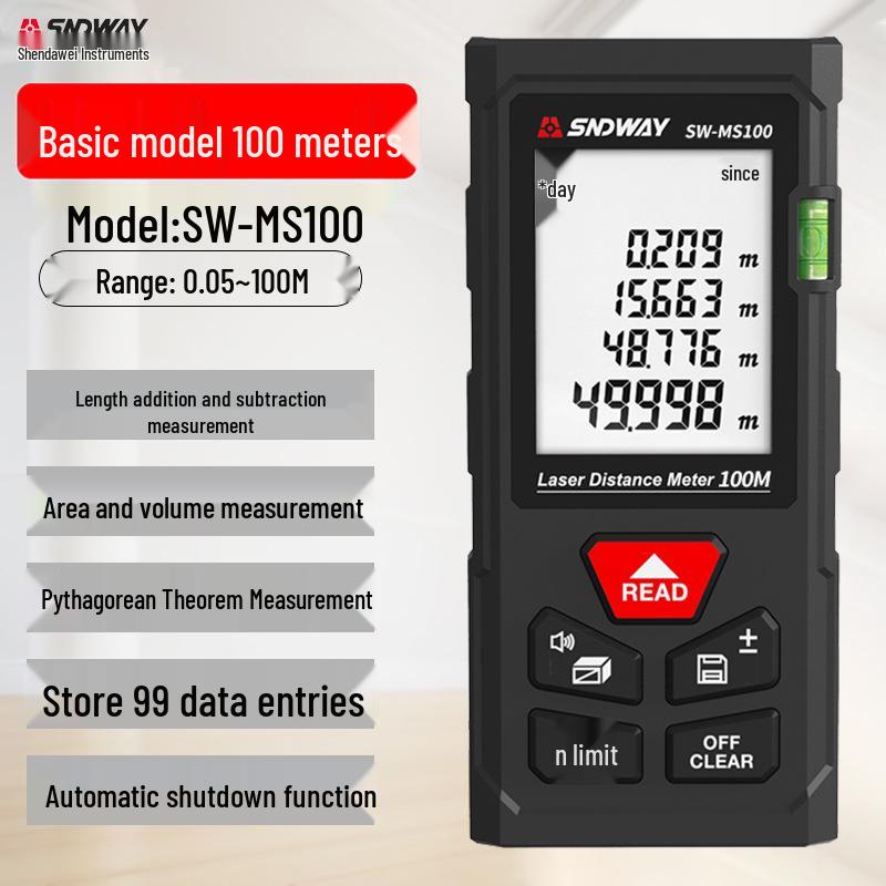 Shen Dawei SW-M50 Handheld Laser Distance Meter - Infrared Room Measuring Device