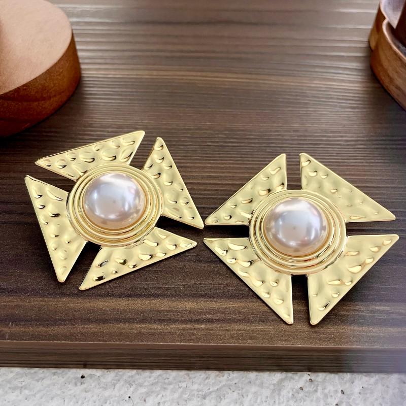 Vintage Black Series Stud Earrings 925 Silver Needle Minimalist High-End Personality Accessories for Women