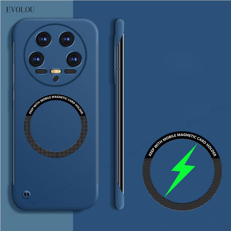 For Xiaomi 14 Ultra Case For Magsafe Magnetic Frameless Hard PC Phone Case For Xiaomi Mi 14ultra 14 Pro Wireless Charging Shell