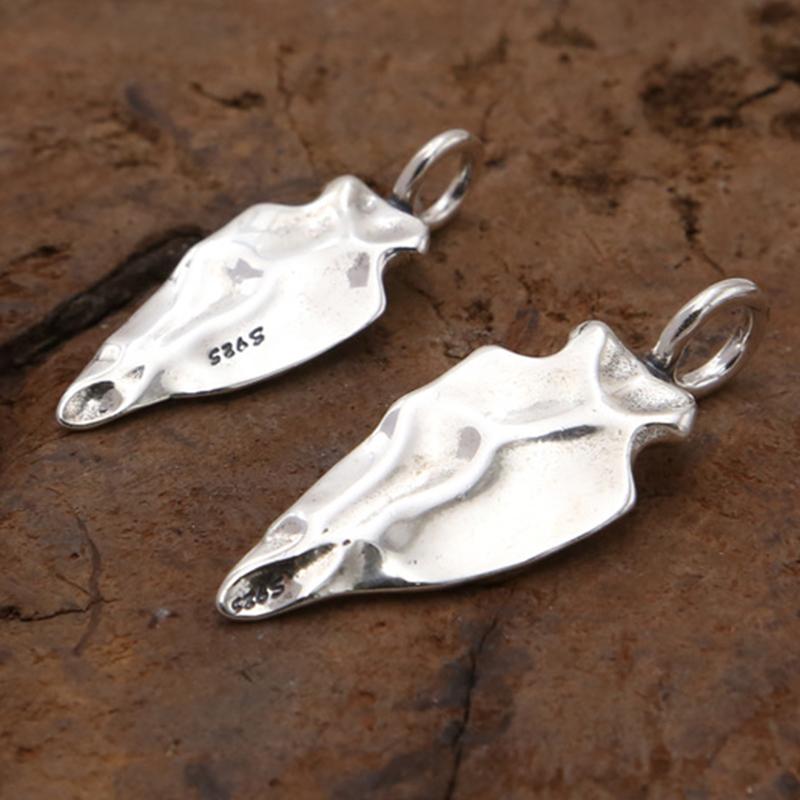 S925 Sterling Silver Jewelry Retro Thai Silver Pendant Flying Eagle Men and Women Simple Small Pendant