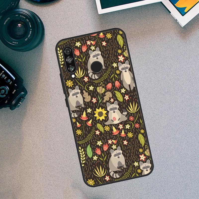 

Cute Raccoon For Huawei Nova Y70 Y91 Y72 Y73 Y60 Y90 Y61 8i 7i 11i 12i 12s 9 10 SE P20 P30 P40 Lite Case Huawei P30 Pro