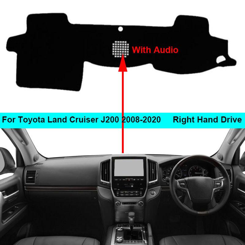 2 Layer Car Dashboard Cover Carpet For Toyota Land Cruiser 200 J200 2008 - LHD RHD Rug Pad Carpet Dashmat Protector