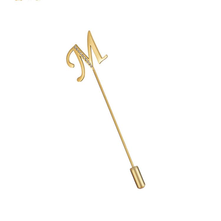 Personalized DIY Name Accessories Stainless Steel Customized Fashion Jewelry Brooches fashion&18K Gold Plated