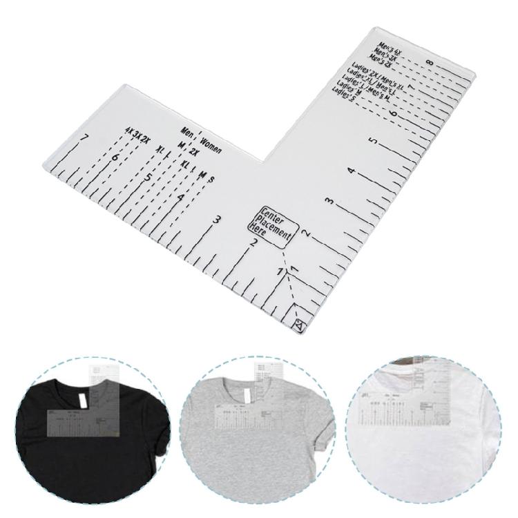 Placement Tshirt Rulers for Embroidery Press Printing Guide Adult Size Unisex T Shirt Rulers Alignment Tool