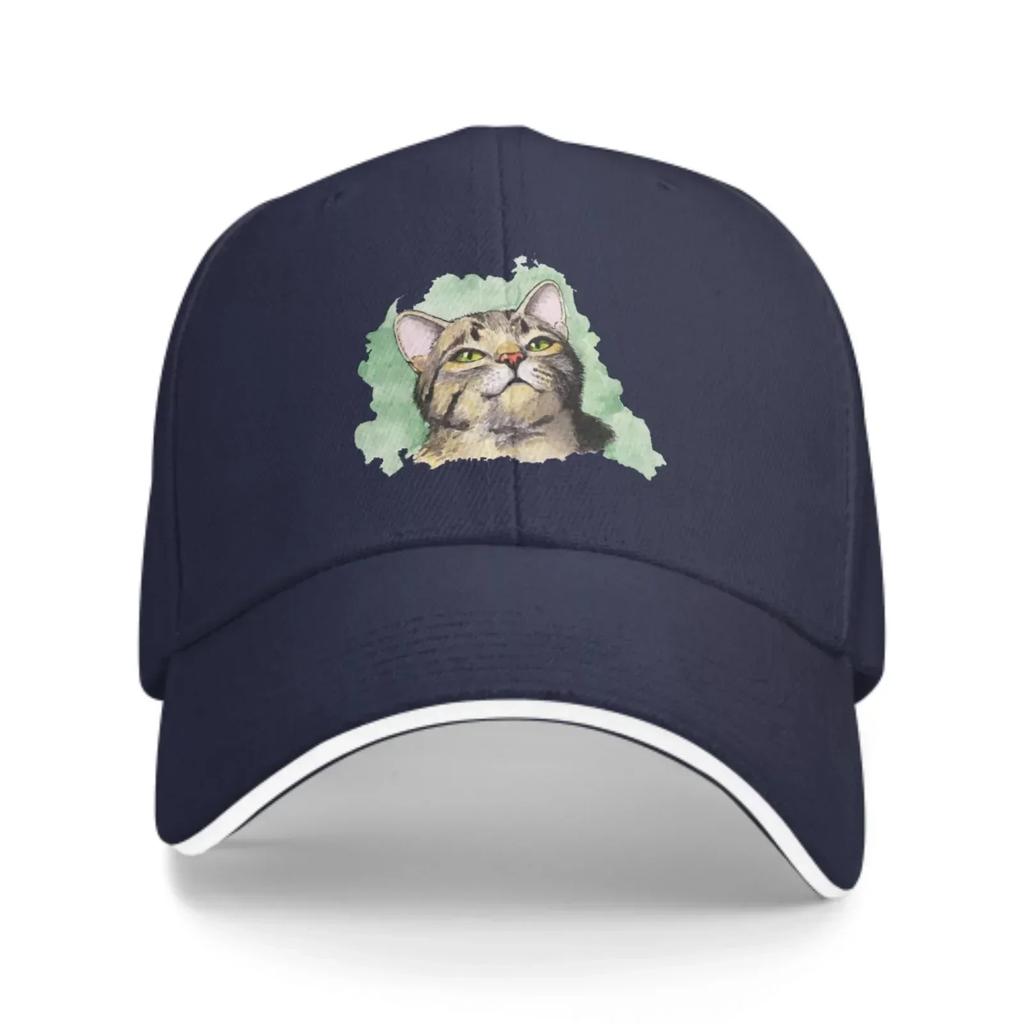 Watercolor Cat Baseball Caps Fashion Casquette for Unisex Women Adjustable Casual Trucker Hats for Sports Outdoor Activities