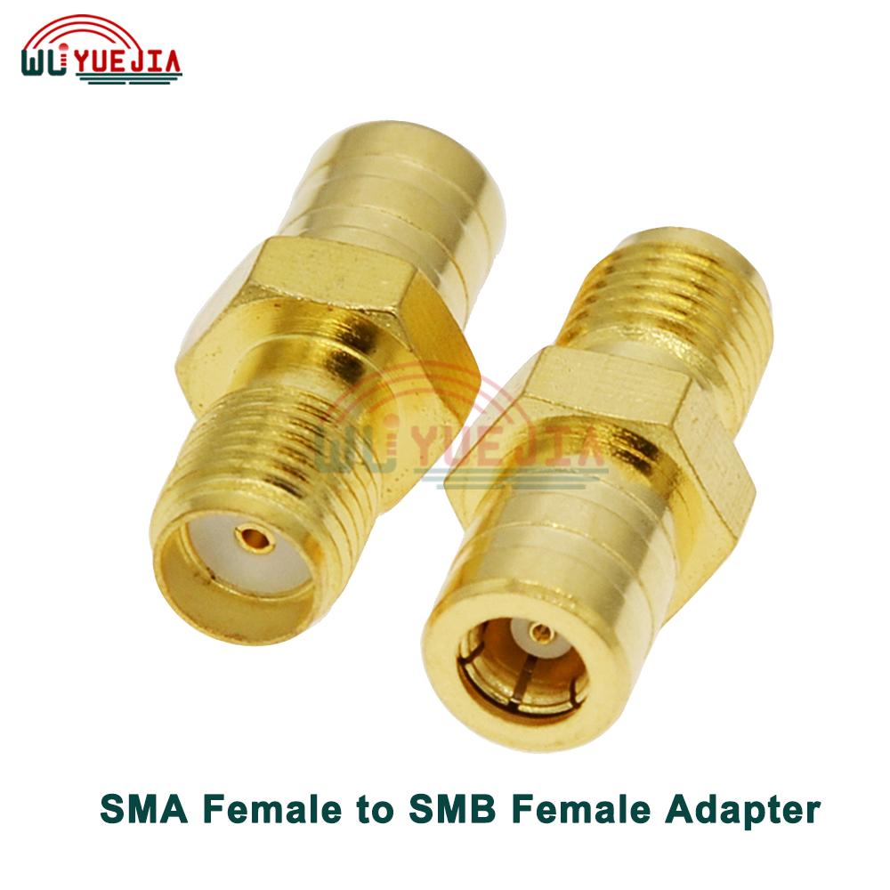 2Pcs/Lot RF Adapter SMA to SMB/SMC/MCX/MMCX Male Plug or Female Jack Straight 50 ohm RF Coaxial Connector Gold Plated Brass SMA F to SMB F