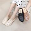 Women's New Slip-on Shoes, Fashionable Hollow-out Floral Design, Soft and Comfortable Sole, Low-heel Casual Slip-ons, Lightweight Wedge Heel