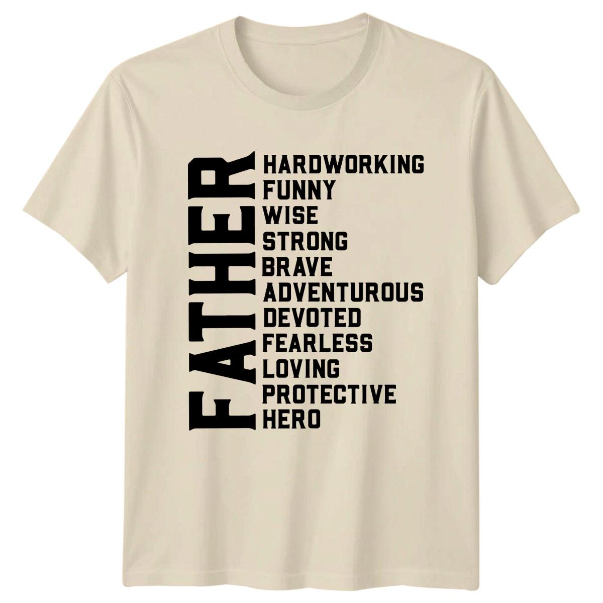 Father Hardworking Funny Hero T-Shirt, Mens Womens Fathers Day Gift XXL