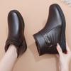Thickened Fleece Lined Winter Boots Soft Bottom Anti Slip Shoes Elderly Women Comfortable Warm Shoes