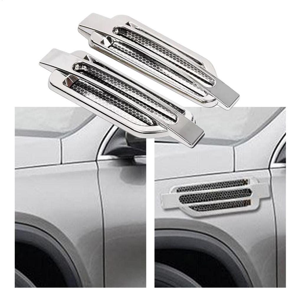 Air Vent Car Exterior 2 Pieces Air Flow Intake Trim Side Vent Decorative Decal Sticker For Vehicle Hood Bonnet Engine Truck