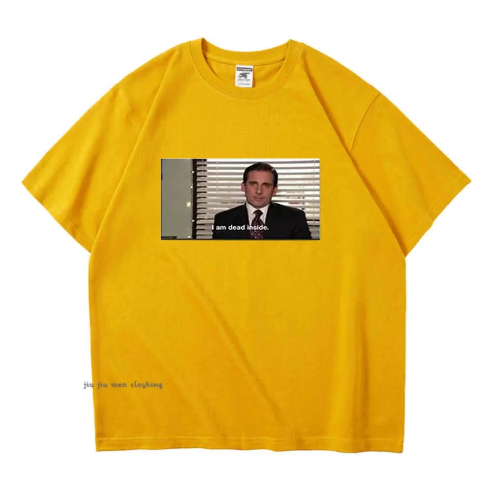Jeg er død inni sommer Herre Dame T-skjorte Topp The Us Office Herre Dame T-skjorter Meme Morsomme T-skjorter Camisas Hombre Oversized