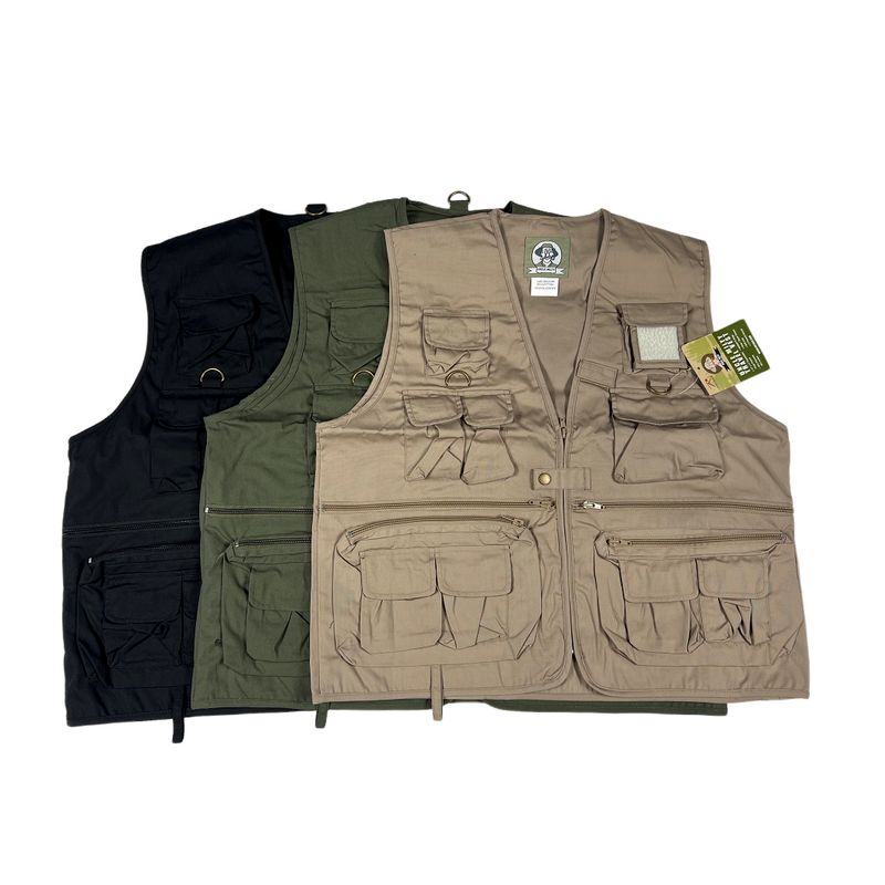 European and American Single Men Outdoor Multi-Pocket Vest Functional Couple Workwear Heavy Industry American Retro Dancing Fishing Vest