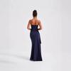 Spring Sweet & Spicy Style Irregular Strapless Collarless Dress Elegant Women's Casual Dress