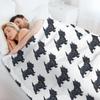 Scottish Terrier Ready To Play Throw Blanket Air Conditioner Soft Blanket for Office Home