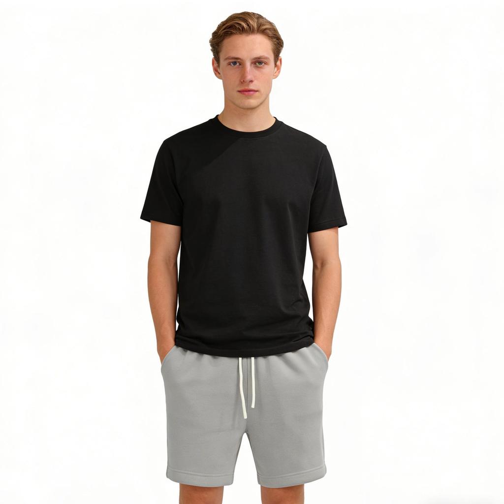 Herren Casual Shorts mit Kordelzug und elastischem Bund, Mehrfarbige Basic Lockere Gerade Bein Bermuda Shorts, Vielseitige Strandshorts für Zuhause und Sport