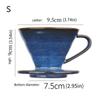 Heat Resistant Ceramic Drip Coffee Filter Handcrafted Blue Glazed Sophisticated Designs For Home Brewing