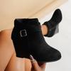 Women's Boots Ankle Winter Shoes for Woman High Heels Booties Wedges Elegant Plus Size Furry Sexy Heel Black Luxury Ladies Sale