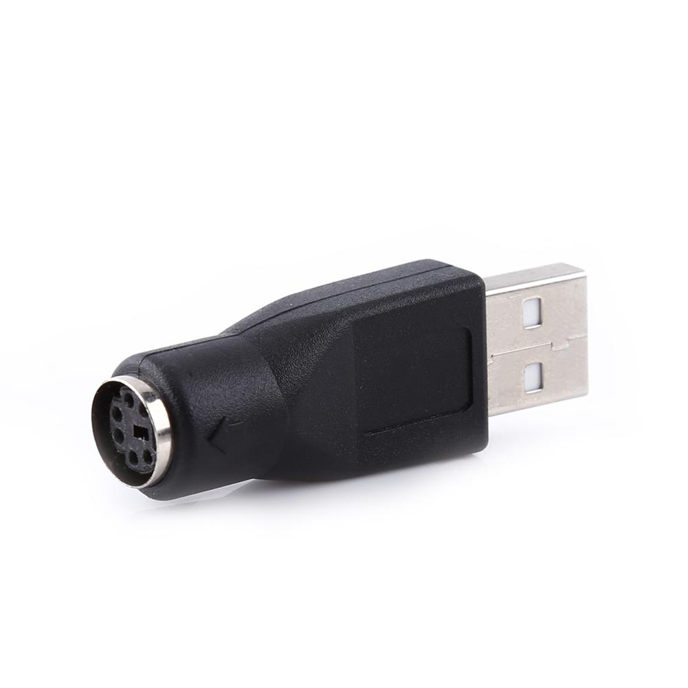 2 Stück USB 2.0 A Stecker auf PS/2 Buchse Adapter Konverter Stecker für PC Computer Tastatur Maus