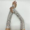 1pair Reflective Sequins Gloves Glitter Long Gloves Comfortable Breathable Glove for Costume Parties