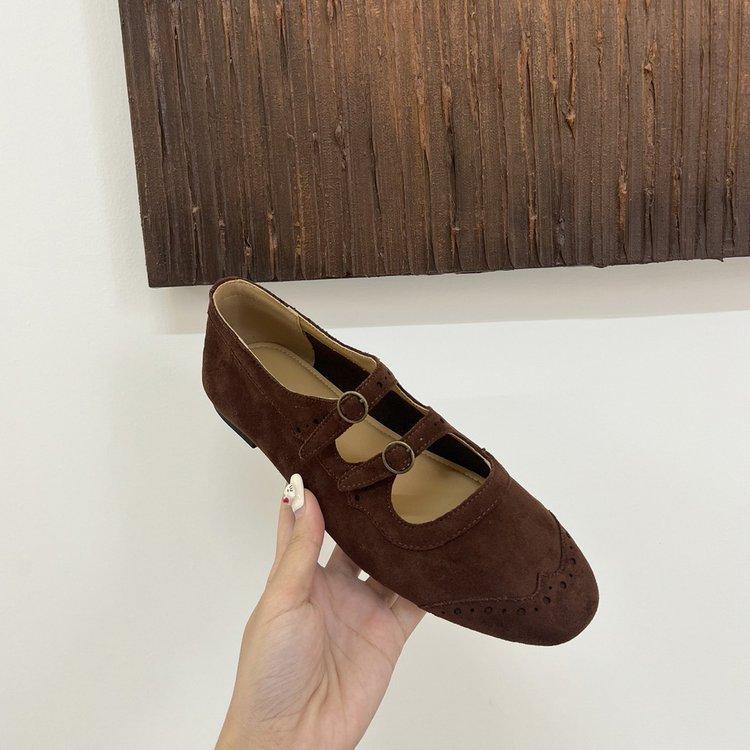 Retro brown square head Mary Jane shoes ballet shoes women's 2025 new Korean version French light mouth single shoes women's shoes