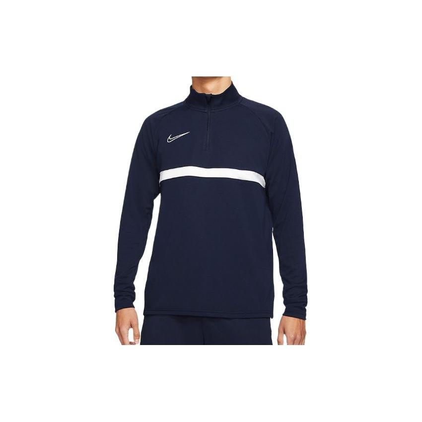Men s Nike DRI-FIT ACADEMY Logo Printing Long Sleeves Dark Blue T-Shirt CW6111-451 XS
