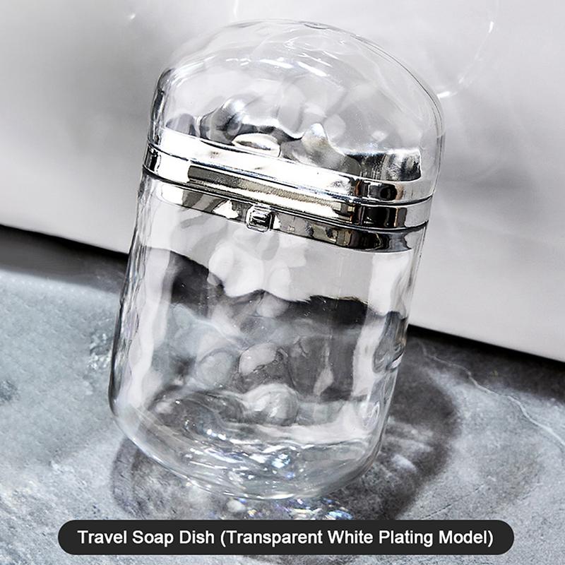 Water Ripple Travel Portable Soap Dish With Lid Home Bathroom Soap Box Keeps Soap Dry Soap Dish Container