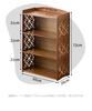 Multi-Layer Living Room Tea Cabinet, Wall-Aligned Sideboard, Household Low Table Storage Unit, Chinese Window Alcove Cabinet