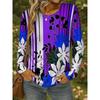 Flower Print Versatile Women's Top Casual Loose Long Sleeve Fashion Pullovers Long Sleeves Women’s