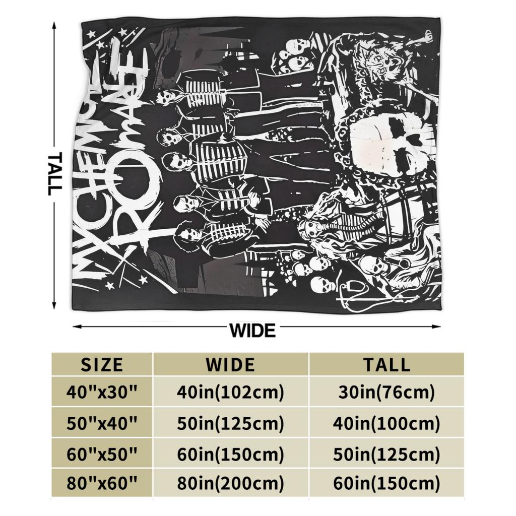 My Chemical Romance Band Super Soft Blanket  Children Plush Throw Blanket Fluffy Couch Chair Flannel Bedspread Sofa Bed Cover