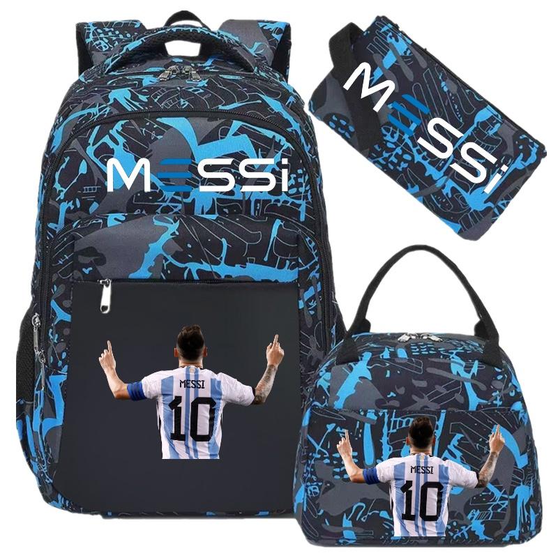Nieuwe Voetbal Messi Rugzak voor Tiener Jongen Meisje Terug naar School Tas Student Schooltas Vrije Tijd Reizen Sport Casual Rugzakken
