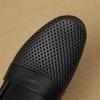 Fashion Women's New Summer Genuine Leather Sheepskin Breathable Hole Round Head, Mid Heel, Large Toe, M Ü Ller Slippers