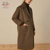 Women's 90% Wool 10% Cashmere Long Winter Coat