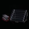 Nail Polished Holder with 6 Layers Clear Acrylic Display Shelf Brush Holder Space Saving Designs for Salon and Home Use