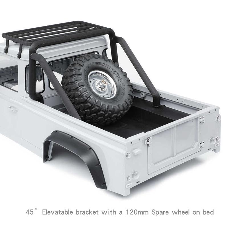 TRX-4 Simulation Inclined 45 Degrees Spare Tire Holder For 1/8 1/10 RC Crawler Car Traxxas TRX4 TRX6 AXIAL RC4WD Diy Parts