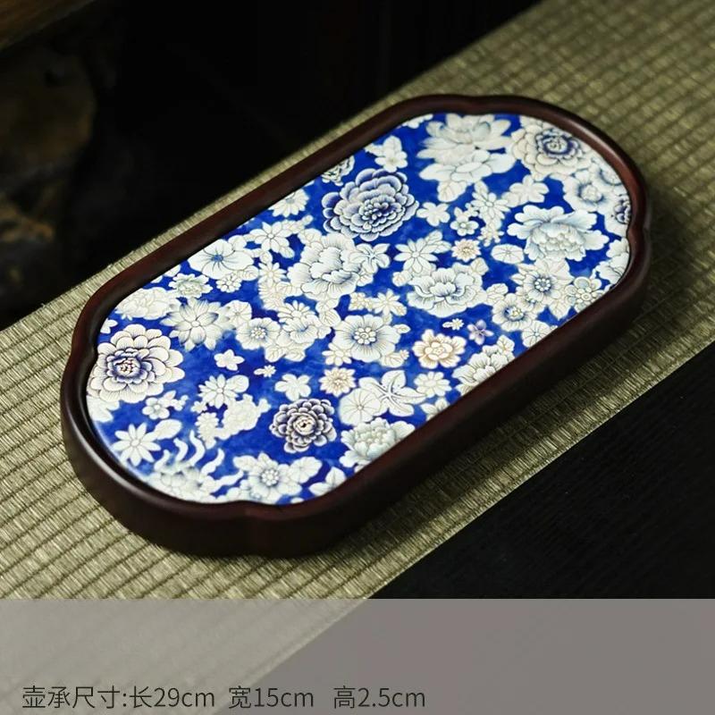 29x15x2.5cm New Household Bamboo Water Absorbing Tea Tray, Chinese Retro Dry Tea Tray