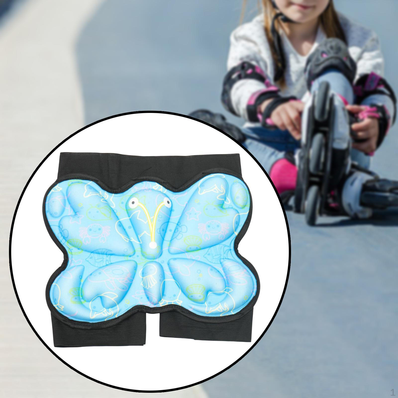 

Накладка на стегна для дітей Подушка Хлопчики Дівчата Потовщений захист від ударів Зад Фігурне катання Катання на лижах Blue S