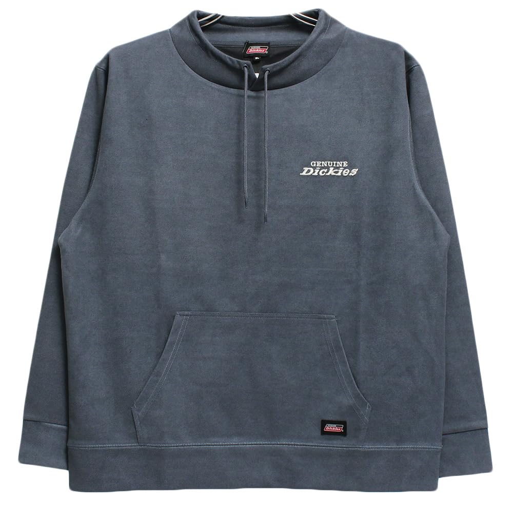 Genuine Dickies Men's Plus Size Twill Poly-Suede Spindle Neck Pullover Sweatshirt, Size 3L, Blue (60)