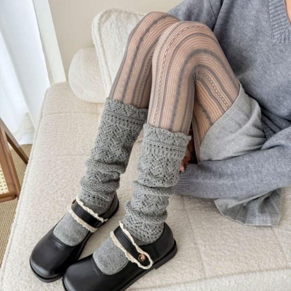 Leg Warmers Balletcore Stockings Y2k Knit Knee High Socks Fashion Mid-tube Stocking  Spring
