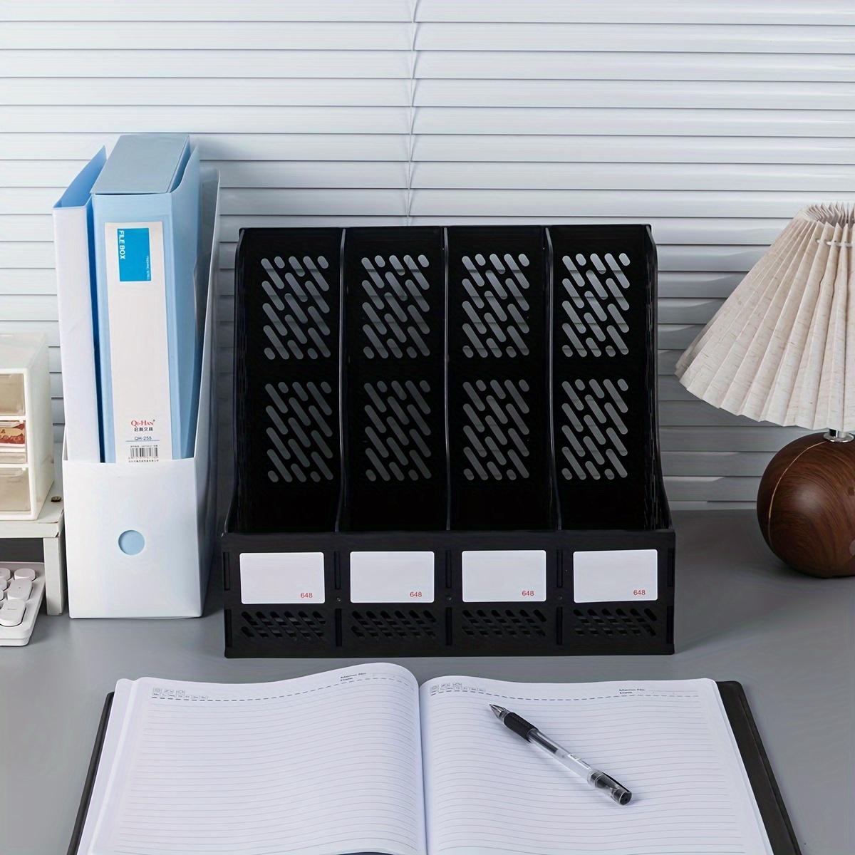 4-Tier Plastic Desktop File Organizer - StackableBreathable Storage Box with Multiple Compartments for Office Desk Organization 3480₽