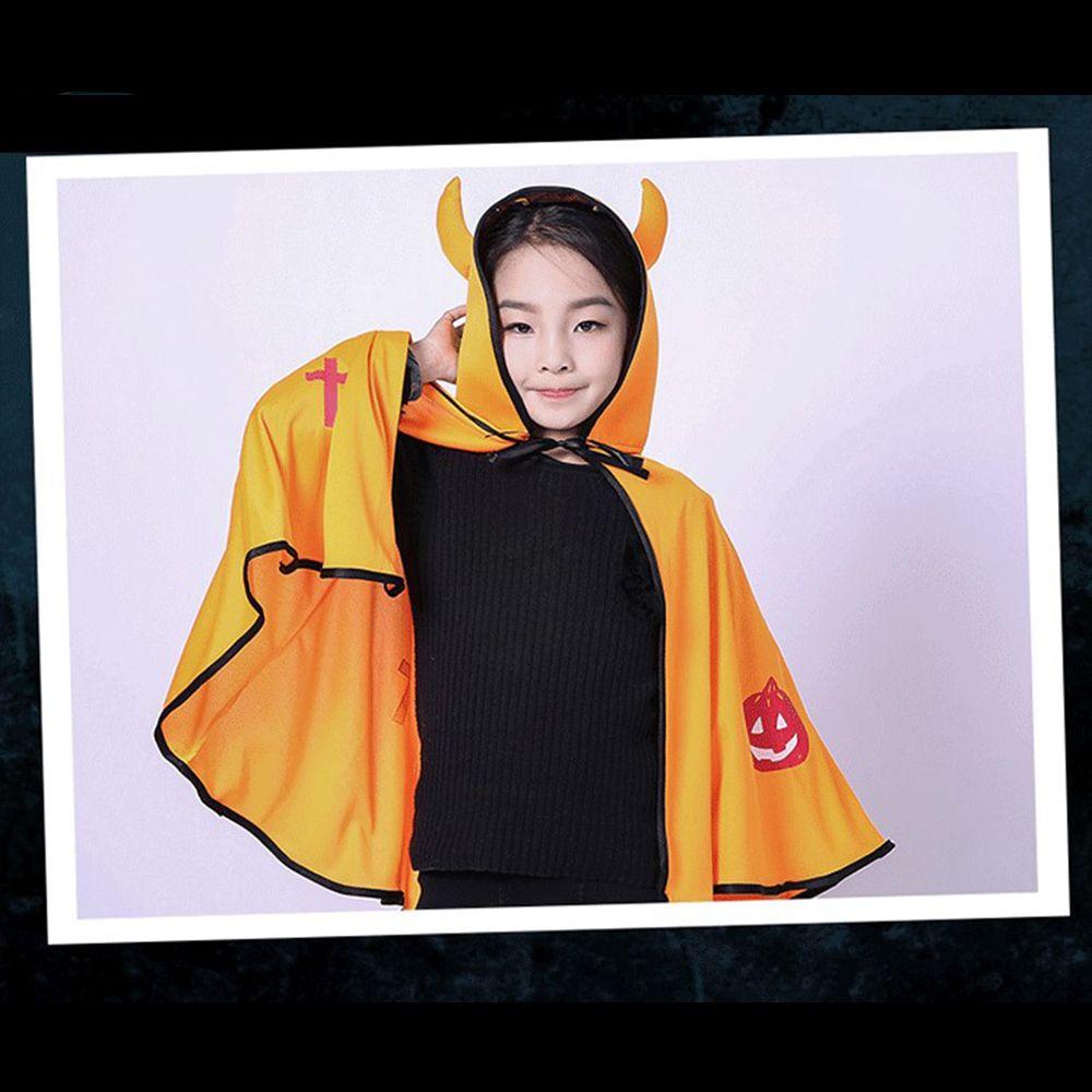 Party Cloak Cartoon Children Day Cosplay Props Devil Horn Cloak Cosplay Costume Hooded Cloak