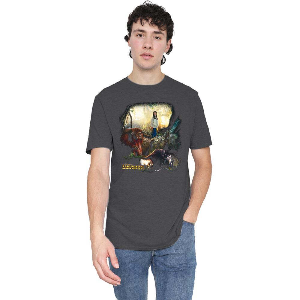 Labyrinth Unisex Adult Sarah & Ludo Heather T-Shirt