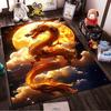Goldener Drache mit Mond und Wolken Fantasy Kunst Teppich Dekoration Geeignet für den Einsatz als Anti-Rutsch für Wohnzimmer Schlafzimmer Sofas