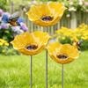 Handgefertigte Metall-Blumen-Gartenspieße, Bestäuber-Trinkstation, Bienen-Trinkstation für den Garten, Metall-Vogelbad für Hof, Rasen, Blumenbeet, Terrasse