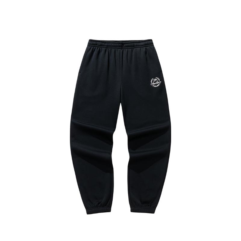 

Anta Мужские длинные брюки серии Lifestyle Зима 2025 Вязаные спортивные брюки Мужские брюки Основной черный 952548309-3 S