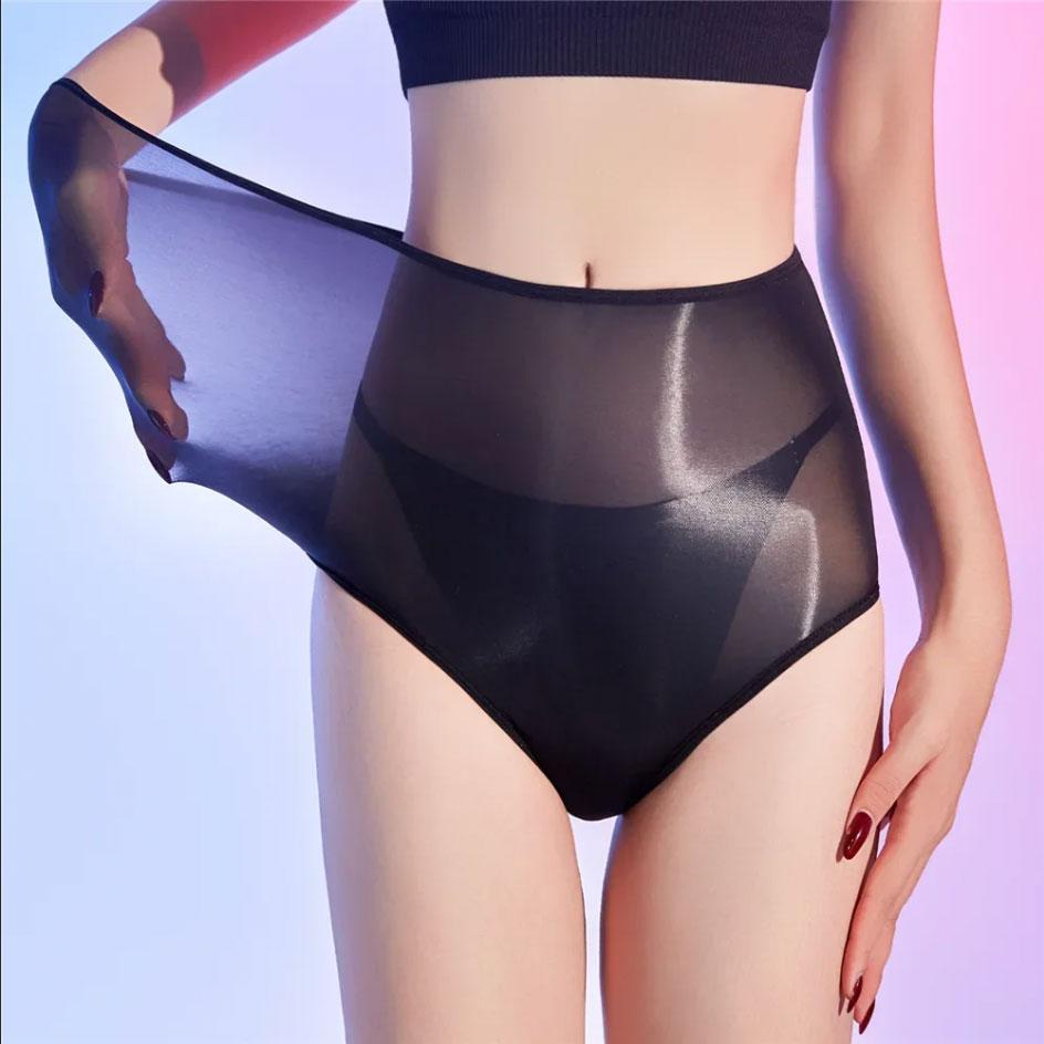 Sexy Unisex Oil Shiny Sheer See Through Boxer High Elastic Safety Short Smooth Bottom Wear Glossy Ultrathin Underwear Slim Body